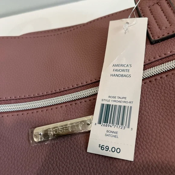 Rosetti Bodhi Floral Embroidered Bag Powder Rose Taupe Purse - Picture 9 of 10